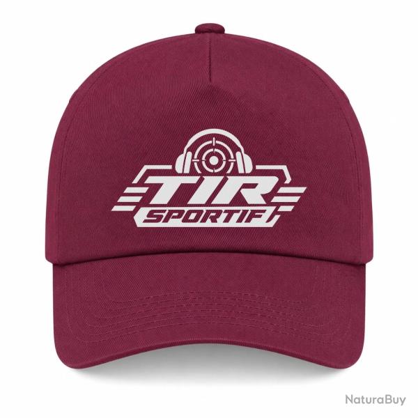 Casquette Tir Sportif - Tir sportif - Casque et cible - Bordeaux