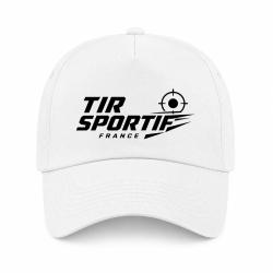 Casquette Tir Sportif - Tir sportif France - Cible tricolore - Blanc