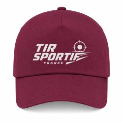 Casquette Tir Sportif - Tir sportif France - Cible tricolore - Bordeaux