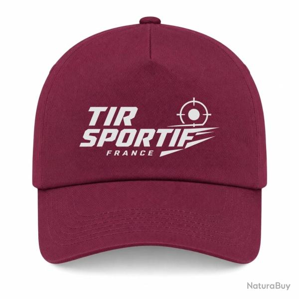 Casquette Tir Sportif - Tir sportif France - Cible tricolore - Bordeaux