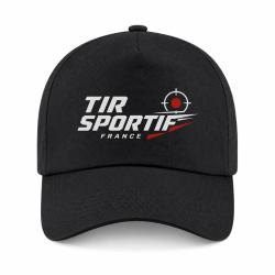 Casquette Tir Sportif - Tir sportif France - Cible tricolore - Noir / Orange