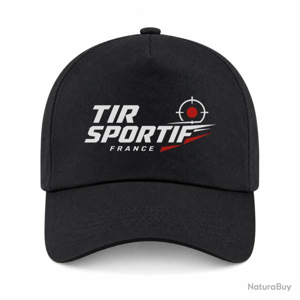 Casquette Tir Sportif - Tir sportif France - Cible tricolore - Noir / Orange