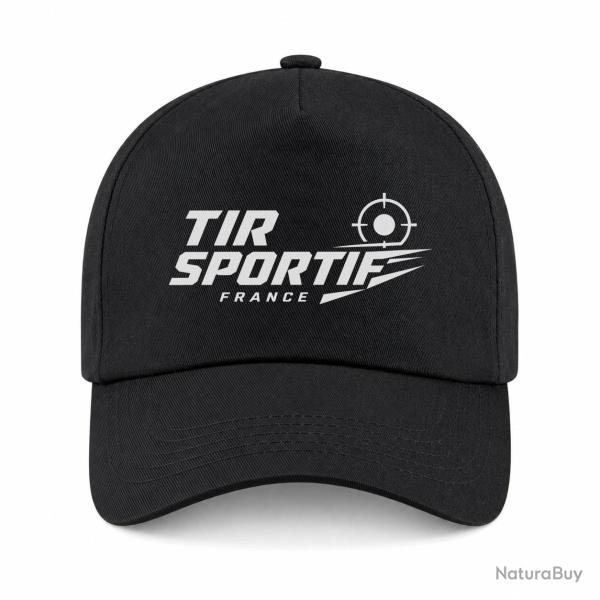 Casquette Tir Sportif - Tir sportif France - Cible tricolore - Noir