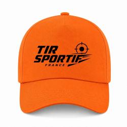 Casquette Tir Sportif - Tir sportif France - Cible tricolore - Orange