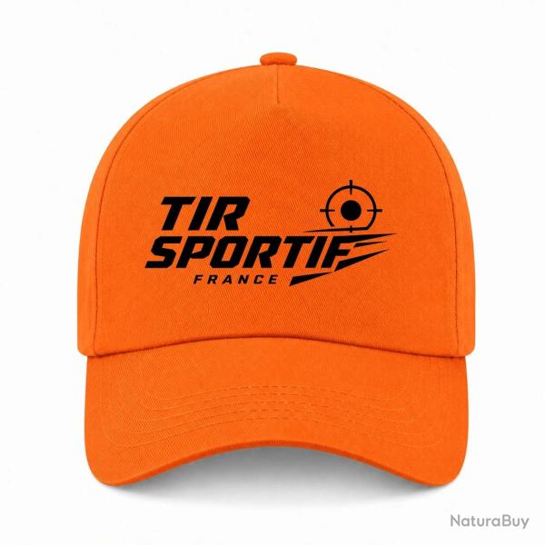 Casquette Tir Sportif - Tir sportif France - Cible tricolore - Orange