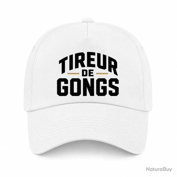 Casquette Tir Sportif - Tireur de gong - Blanc / Orange