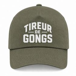 Casquette Tir Sportif - Tireur de gong - Kaki / Blanc