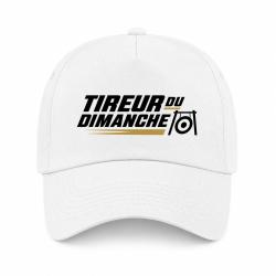 Casquette Tir Sportif - Tireur du dimanche - Bipied - Blanc / Orange