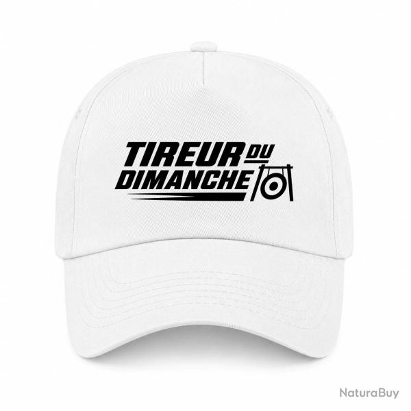 Casquette Tir Sportif - Tireur du dimanche - Bipied - Blanc