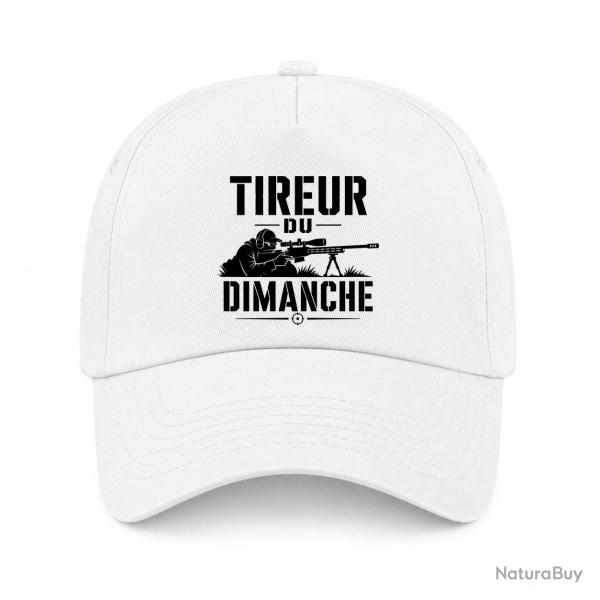 Casquette Tir Sportif - Tireur du dimanche - Carabine - Blanc