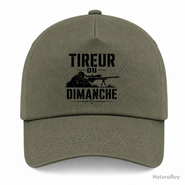 Casquette Tir Sportif - Tireur du dimanche - Carabine - Kaki / Noir