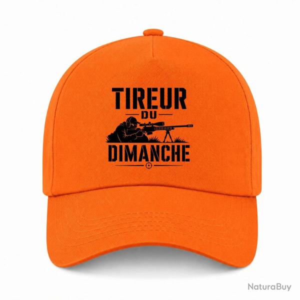 Casquette Tir Sportif - Tireur du dimanche - Carabine - Orange