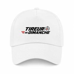 Casquette Tir Sportif - Tireur du dimanche - Lettrage dynamique - Blanc / Orange