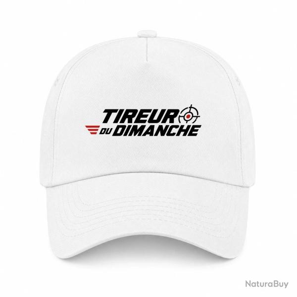 Casquette Tir Sportif - Tireur du dimanche - Lettrage dynamique - Blanc / Orange