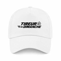 Casquette Tir Sportif - Tireur du dimanche - Lettrage dynamique - Blanc