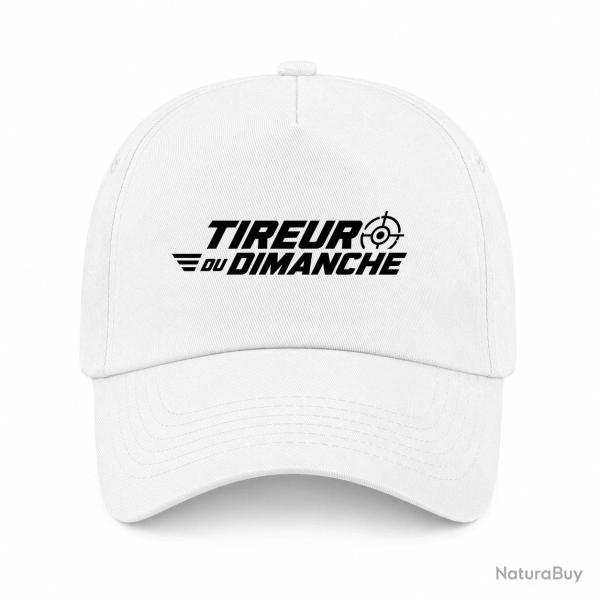 Casquette Tir Sportif - Tireur du dimanche - Lettrage dynamique - Blanc