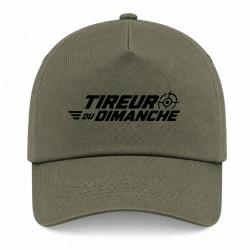 Casquette Tir Sportif - Tireur du dimanche - Lettrage dynamique - Kaki / Noir