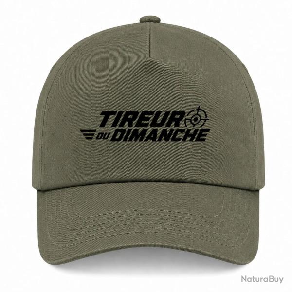Casquette Tir Sportif - Tireur du dimanche - Lettrage dynamique - Kaki / Noir