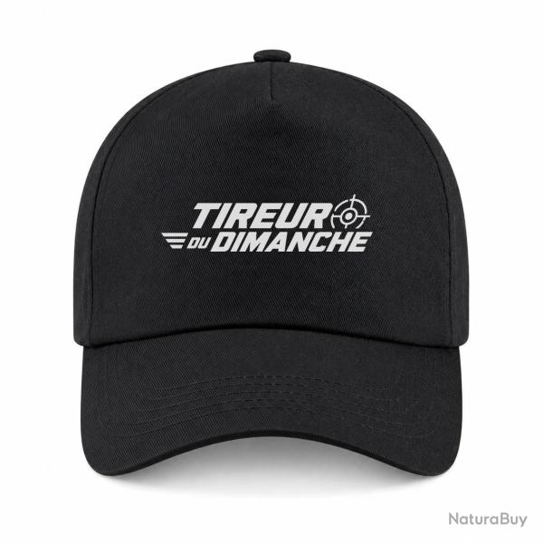 Casquette Tir Sportif - Tireur du dimanche - Lettrage dynamique - Noir