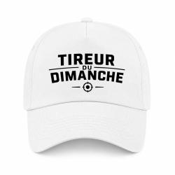Casquette Tir Sportif - Tireur du dimanche - Typographie cible - Blanc