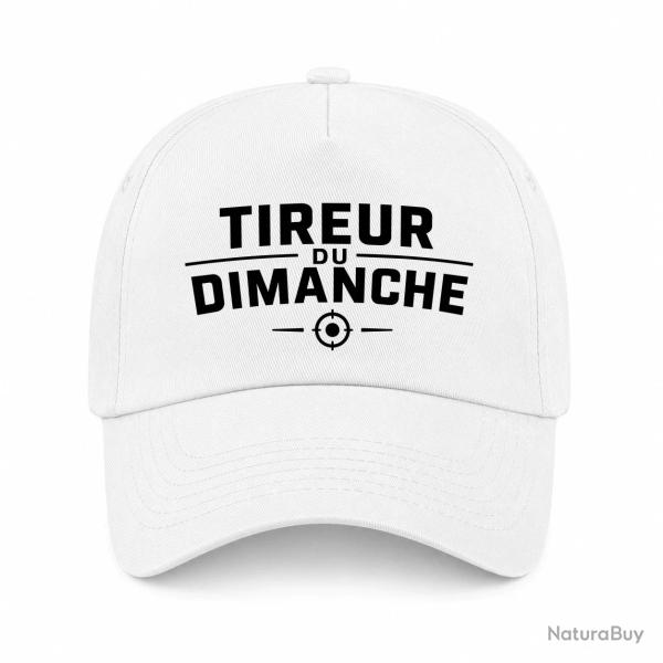 Casquette Tir Sportif - Tireur du dimanche - Typographie cible - Blanc