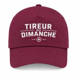 Casquette Tir Sportif - Tireur du dimanche - Typographie cible - Bordeaux