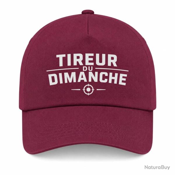Casquette Tir Sportif - Tireur du dimanche - Typographie cible - Bordeaux