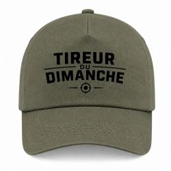 Casquette Tir Sportif - Tireur du dimanche - Typographie cible - Kaki / Noir