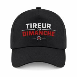 Casquette Tir Sportif - Tireur du dimanche - Typographie cible - Noir / Orange
