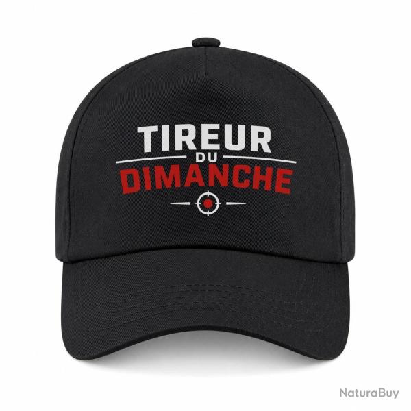 Casquette Tir Sportif - Tireur du dimanche - Typographie cible - Noir / Orange