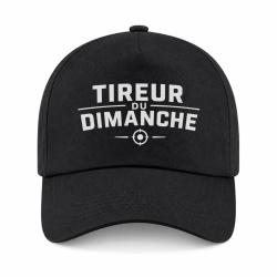 Casquette Tir Sportif - Tireur du dimanche - Typographie cible - Noir
