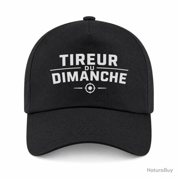 Casquette Tir Sportif - Tireur du dimanche - Typographie cible - Noir