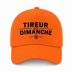 Casquette Tir Sportif - Tireur du dimanche - Typographie cible - Orange