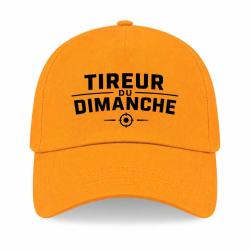 Casquette Tir Sportif - Tireur du dimanche - Typographie cible - Jaune