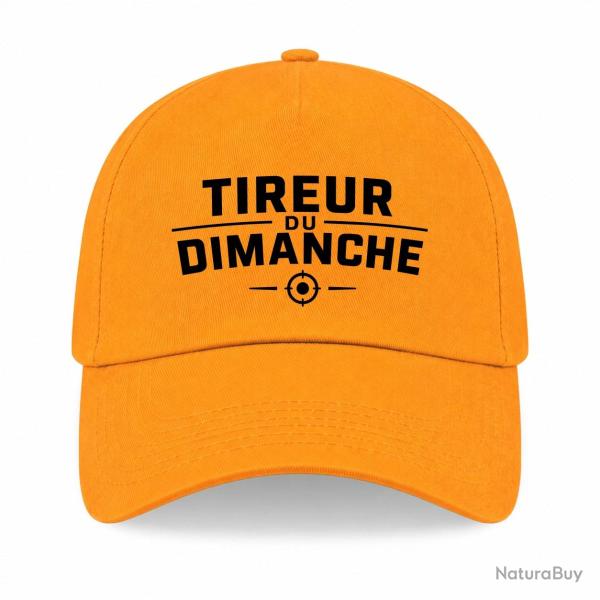 Casquette Tir Sportif - Tireur du dimanche - Typographie cible - Jaune
