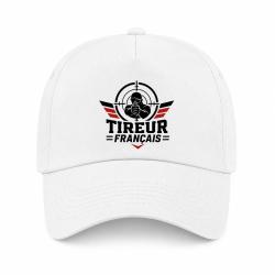 Casquette Tir Sportif - Tireur fran&ccedil;ais - Blanc / Orange