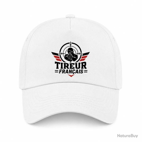 Casquette Tir Sportif - Tireur fran�ais - Blanc / Orange