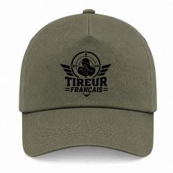 Casquette Tir Sportif - Tireur fran&ccedil;ais - Kaki / Noir