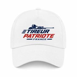 Casquette Tir Sportif - Tireur patriote - Blanc / Orange