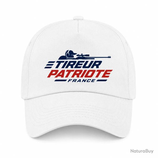 Casquette Tir Sportif - Tireur patriote - Blanc / Orange