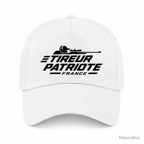 Casquette Tir Sportif - Tireur patriote - Blanc