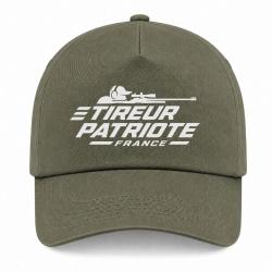 Casquette Tir Sportif - Tireur patriote - Kaki / Blanc