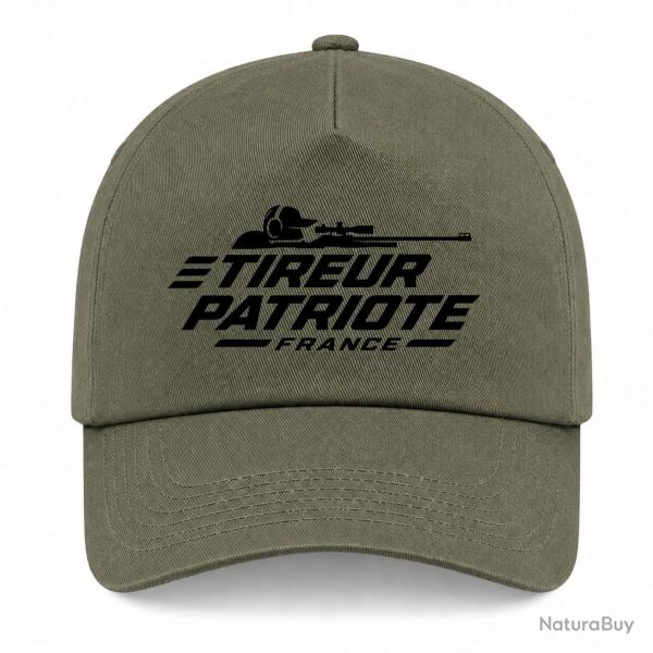 Casquette Tir Sportif - Tireur patriote - Kaki / Noir