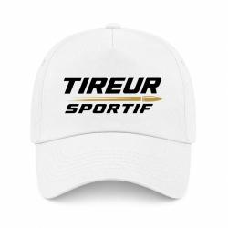Casquette Tir Sportif - Tireur sportif - Typographie - Blanc / Orange