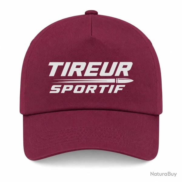 Casquette Tir Sportif - Tireur sportif - Typographie - Bordeaux