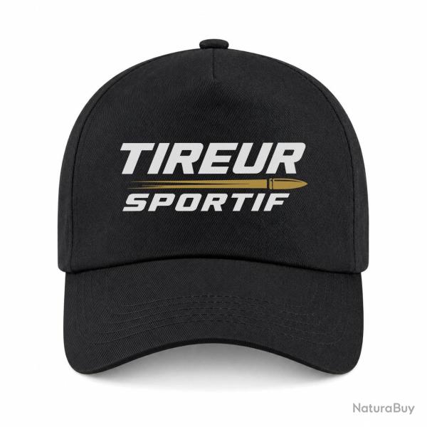 Casquette Tir Sportif - Tireur sportif - Typographie - Noir / Orange