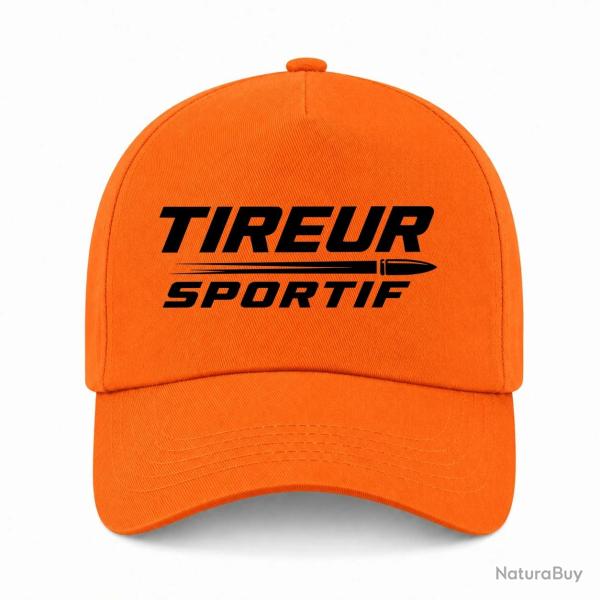 Casquette Tir Sportif - Tireur sportif - Typographie - Orange