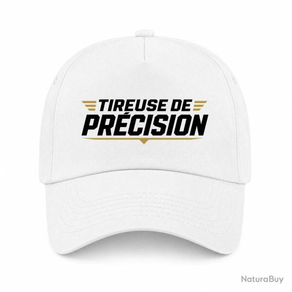 Casquette Tir Sportif - Tireuse de pr�cision - Blanc / Orange