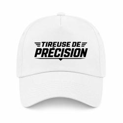 Casquette Tir Sportif - Tireuse de pr&eacute;cision - Blanc
