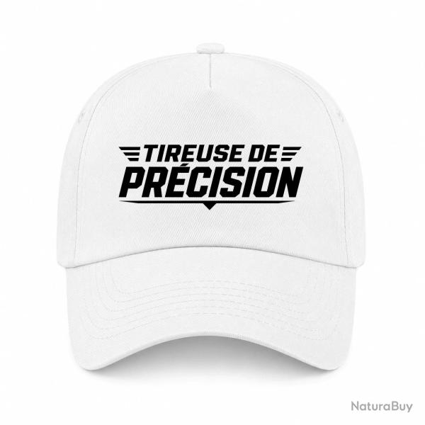 Casquette Tir Sportif - Tireuse de pr�cision - Blanc